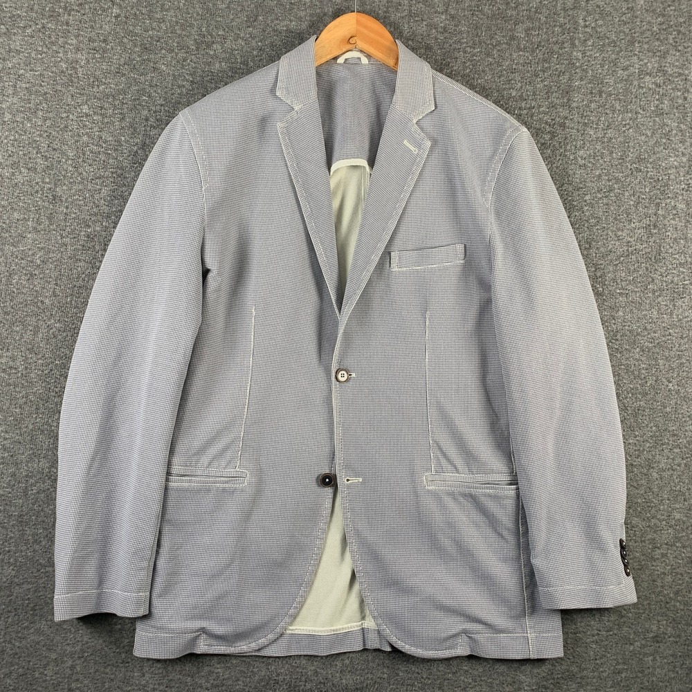 Circolo 1901 Blazer Jacket Men 44 Gray Performance Stretch Sport Coat Unlined